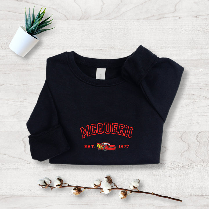 Personalized Disney Cars McQeen Embroidered Youth Sweatshirt wokigi