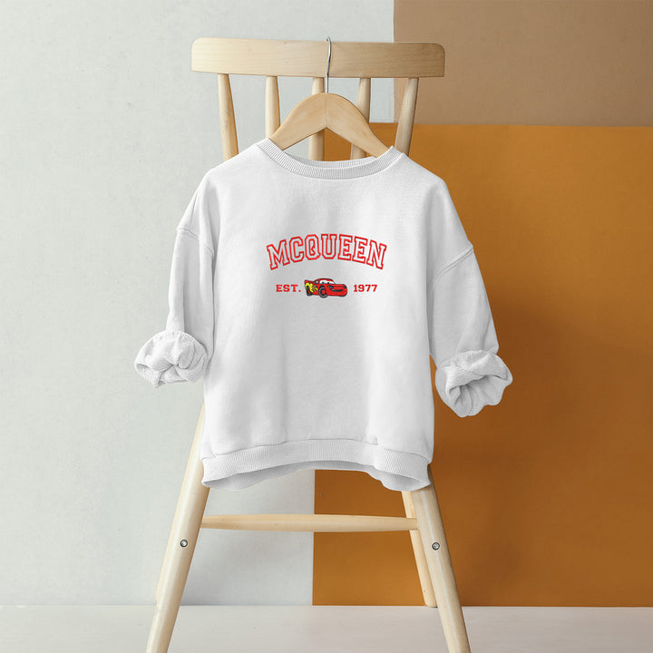 Personalized Disney Cars McQeen Embroidered Youth Sweatshirt wokigi