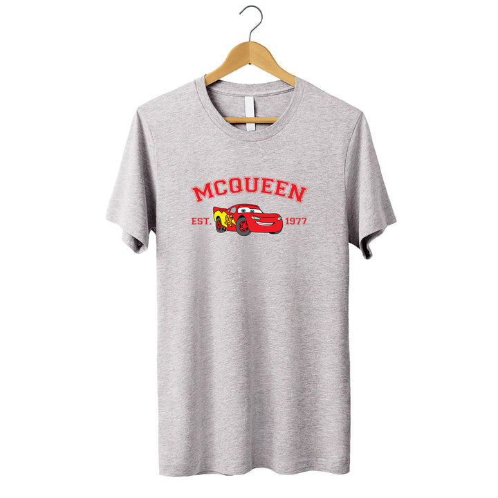 Personalized Disney Cars Lightning McQueen Adult T-shirt wokigi