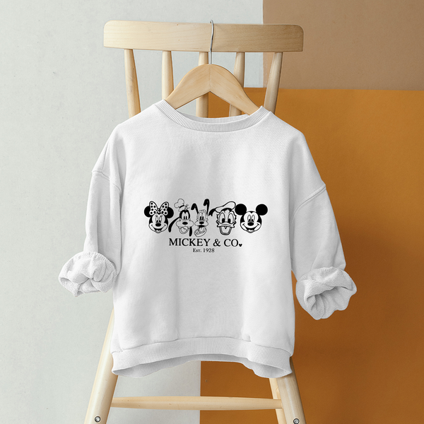 Mickey Minnie Donald Friends Retro Trip Toddler Sweatshirt