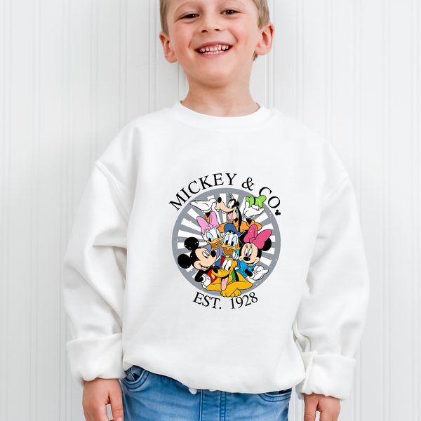 Mickey and Co 1928 Friends Classic Trip Youth Sweatshirt