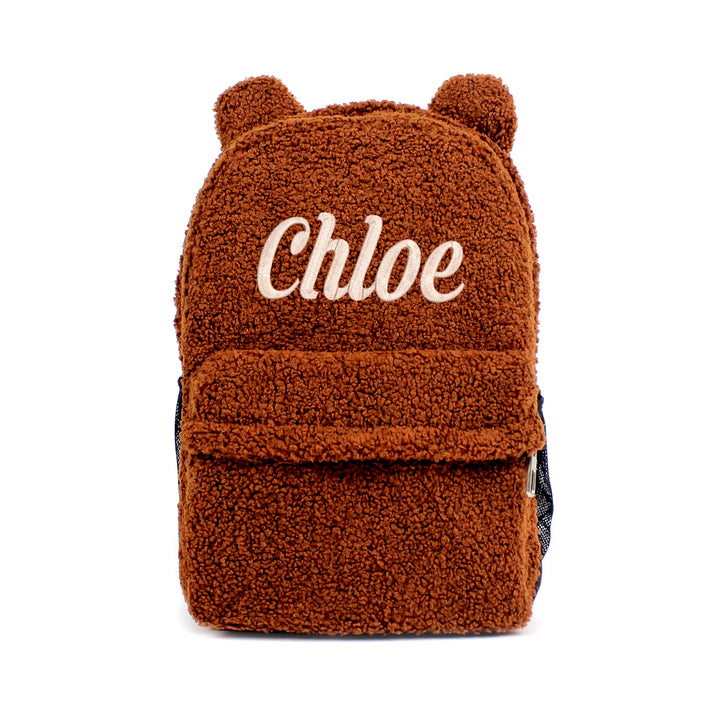 Personalized Large Cinnamon Teddy Backpack for School Kids wokigi