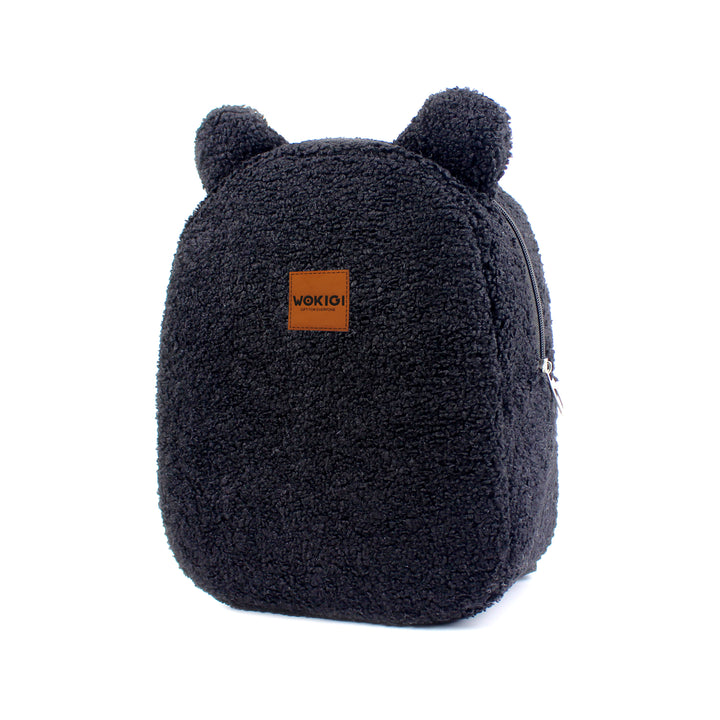 Personalized Black Teddy Bear Kids Medium Backpack wokigi