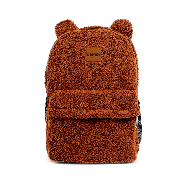 Personalized Large Cinnamon Teddy Backpack for School Kids wokigi