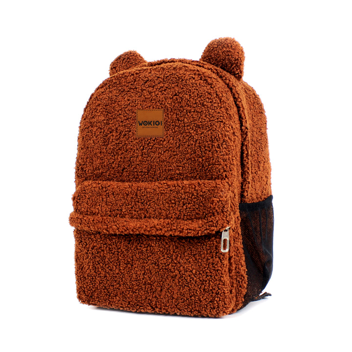 Personalized Large Cinnamon Teddy Backpack for School Kids wokigi