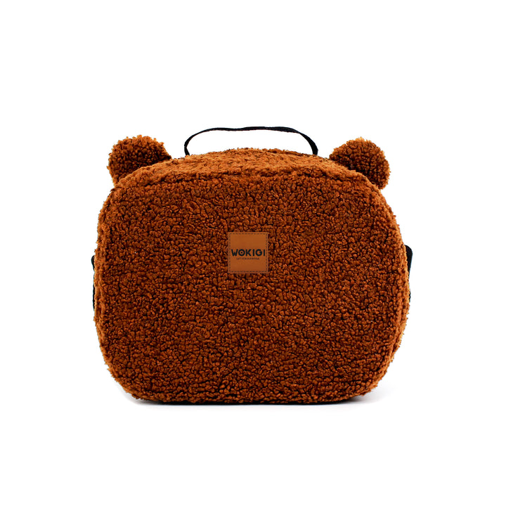 Personalized Cinnamon Teddy Plush Kids Lunch Bag wokigi