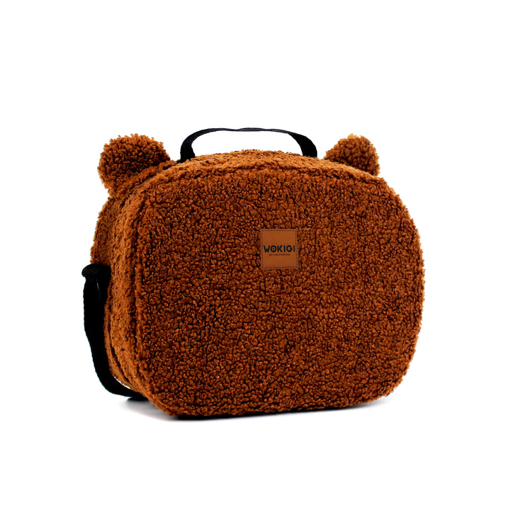 Personalized Cinnamon Teddy Plush Kids Lunch Bag wokigi