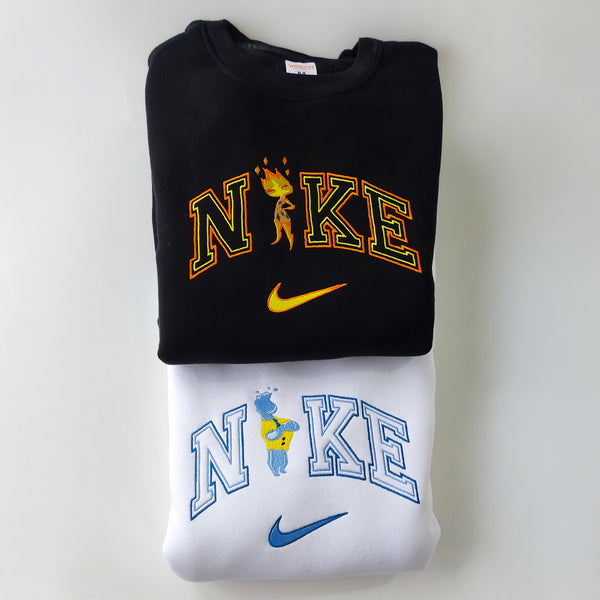 Personalized Ember & Wade Couple Nike Embroidered Hoodie