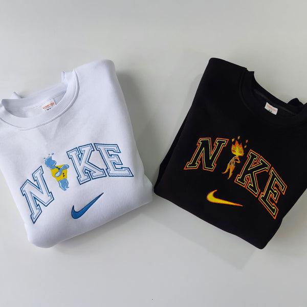 Personalized Ember & Wade Couple Nike Embroidered Sweatshirt