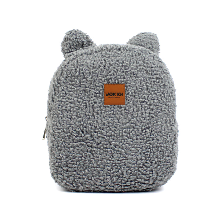 Personalized Grey Teddy Bear Small Backpack wokigi