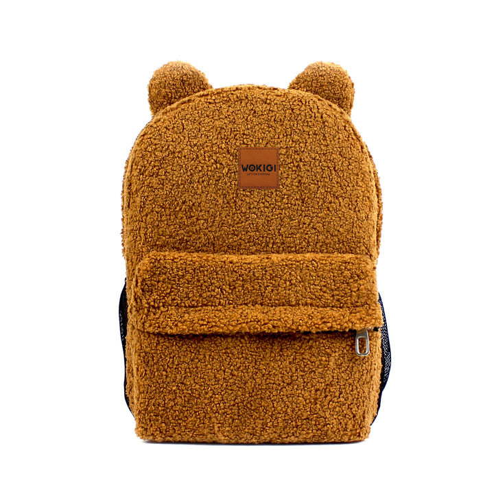 Personalized Large Light Brown Teddy Backpack for School Kid wokigi