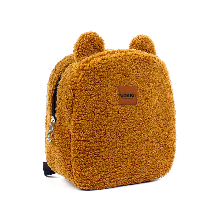 Personalized Light Brown Teddy Bear Small Backpack wokigi