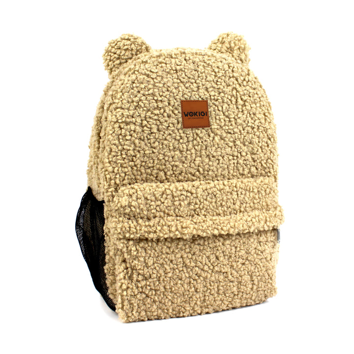 Personalized Large Coffee Milk Teddy Backpack for School Kids wokigi