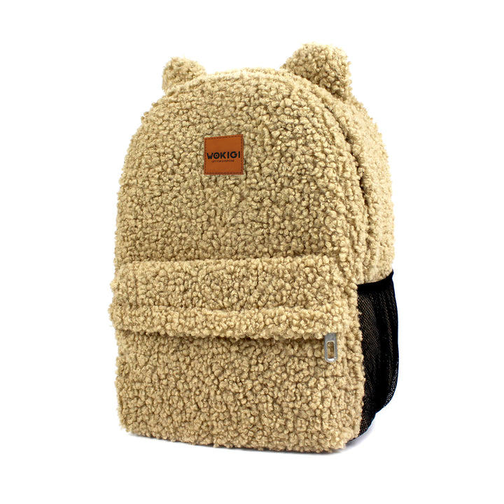 Personalized Large Coffee Milk Teddy Backpack for School Kids wokigi