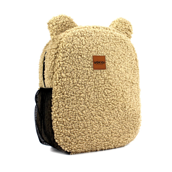 Personalized Cinnamon Teddy Bear Kids Medium Backpack wokigi