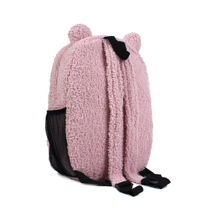 Personalized Large Powder Pink Teddy Backpack for School Kid wokigi