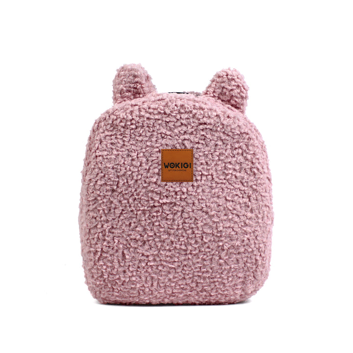 Personalized Powder Pink Teddy Bear Small Backpack wokigi