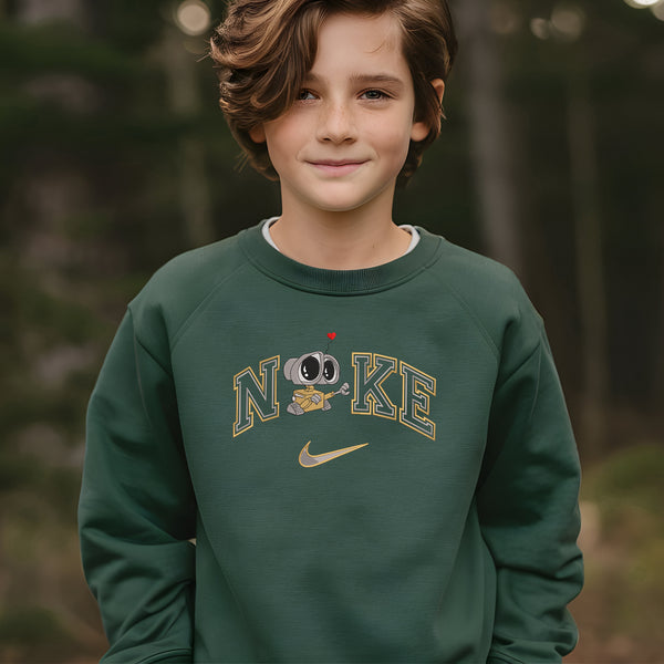 Personalized Wall-E & Eve Nike Embroidered Youth Sweatshirt