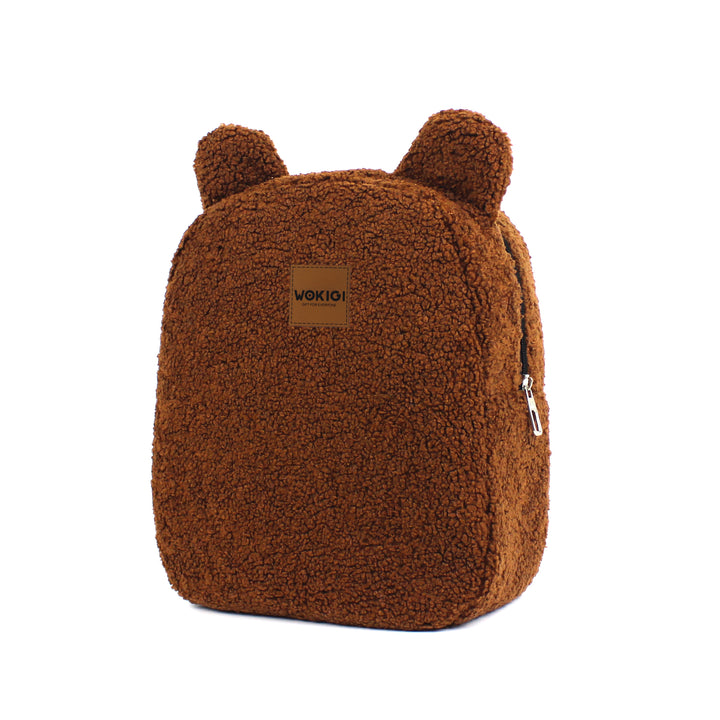 Personalized Brown Teddy Bear Kids Medium Backpack wokigi