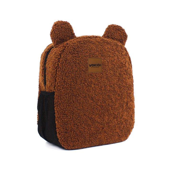 Personalized Cinnamon Teddy Bear Kids Medium Backpack wokigi