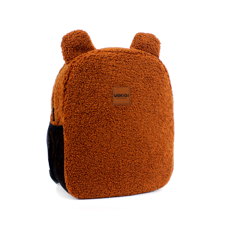 Personalized Cinnamon Teddy Bear Kids Medium Backpack wokigi