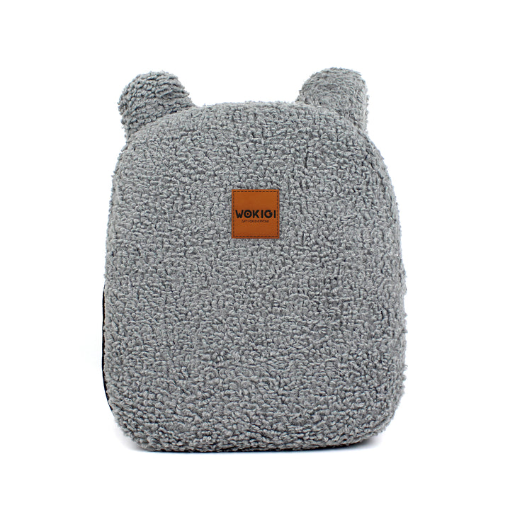 Personalized Grey Teddy Bear Kids Medium Backpack wokigi