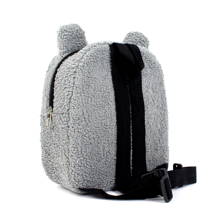 Personalized Grey Teddy Bear Kids Medium Backpack wokigi