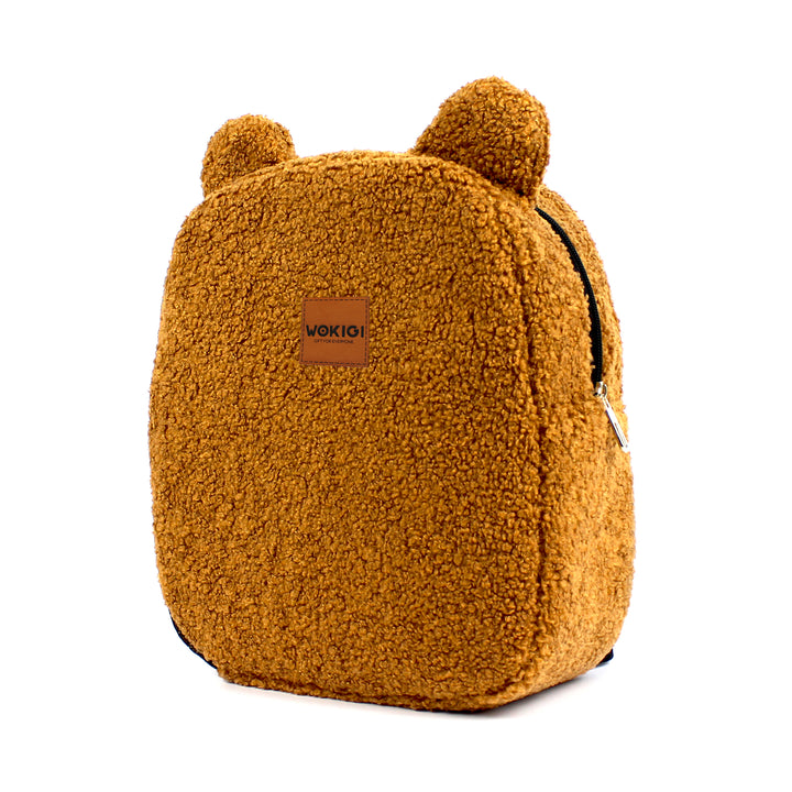 Personalized Light Brown Teddy Bear Kids Medium Backpack wokigi