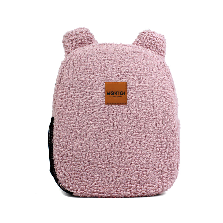 Personalized Powder Pink Teddy Bear Kids Medium Backpack wokigi