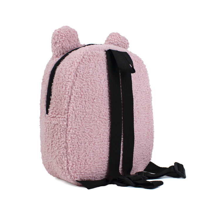 Personalized Powder Pink Teddy Bear Kids Medium Backpack wokigi