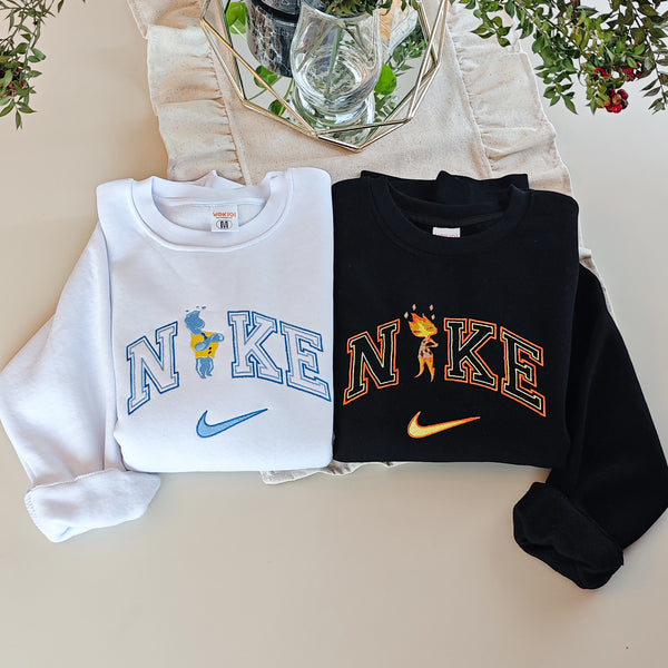 Personalized Ember & Wade Couple Nike Embroidered Hoodie