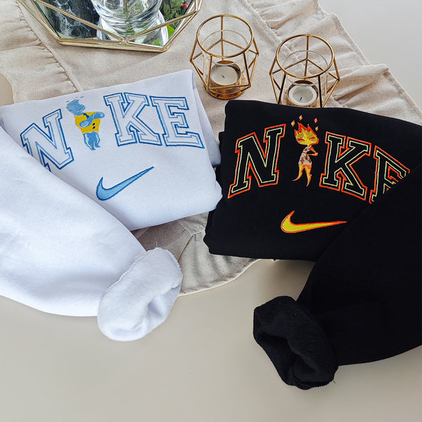 Personalized Ember & Wade Couple Nike Embroidered Sweatshirt