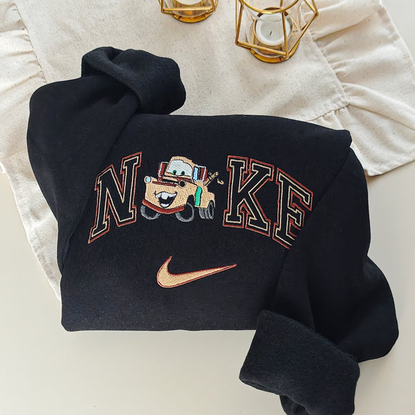 Personalized Mater Cars Nike Embroidered Adult Sweatshirt