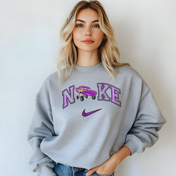 Personalized Ramone Cars Nike Embroidered Adult Sweatshirt