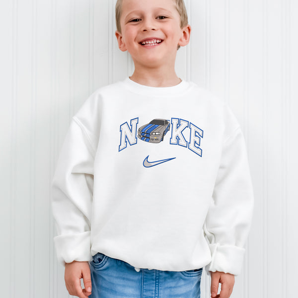 Personalized Suki & Brian's Cars Fast And Furious Nike Embroidered Toddler Sweatshirt