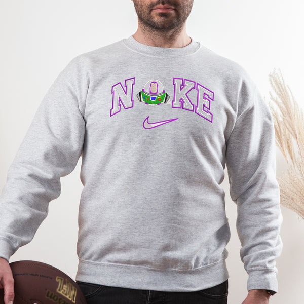 Personalized Toy Story Buzz Nike Embroidered Adult Sweatshirt