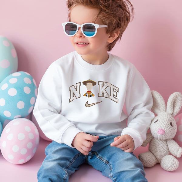 Personalized Toy Story Woody Nike Embroidered Toddler Sweatshirt