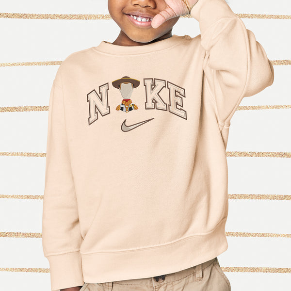 Personalized Toy Story Woody Nike Embroidered Toddler Sweatshirt