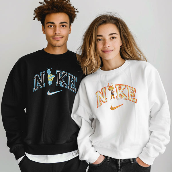 Personalized Wade & Ember Couple Nike Embroidered Adult Sweatshirt