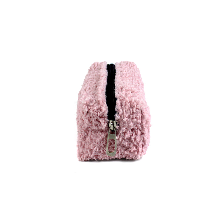 Powder Pink Plush School Pencil Case Personalization wokigi