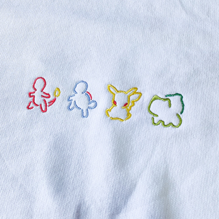 Embroidered Pokemon Silhouette Adult Sweatshirt - wokigi