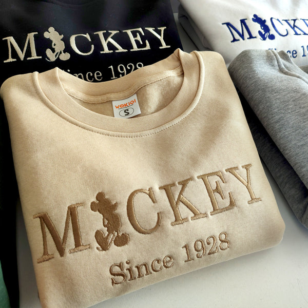 Retro Mickey Since 1928 Disneyland Trip Embroidered Toddler Sweatshirt