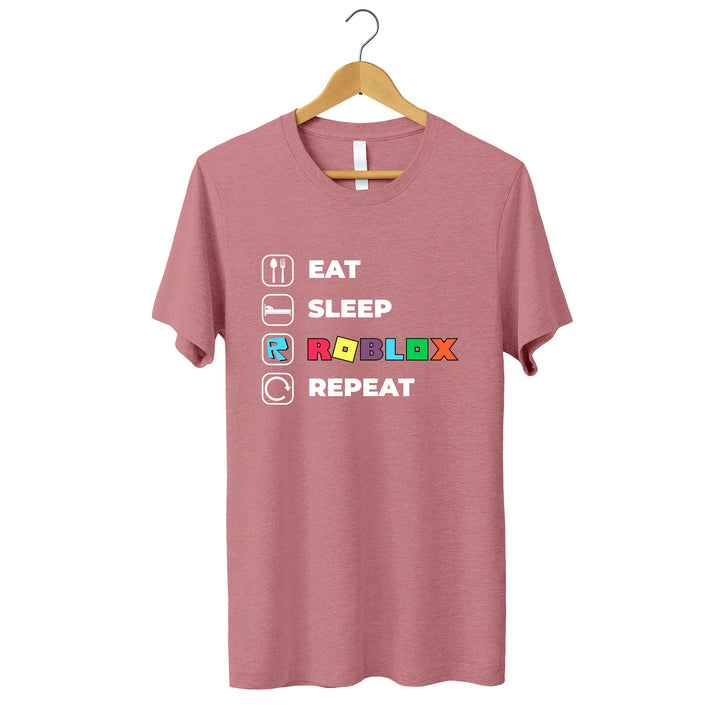 Eat Sleep Roblox Repeat Toddler T-shirt wokigi