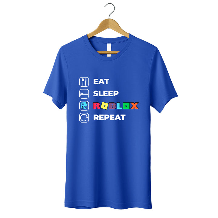 Eat Sleep Roblox Repeat Toddler T-shirt wokigi