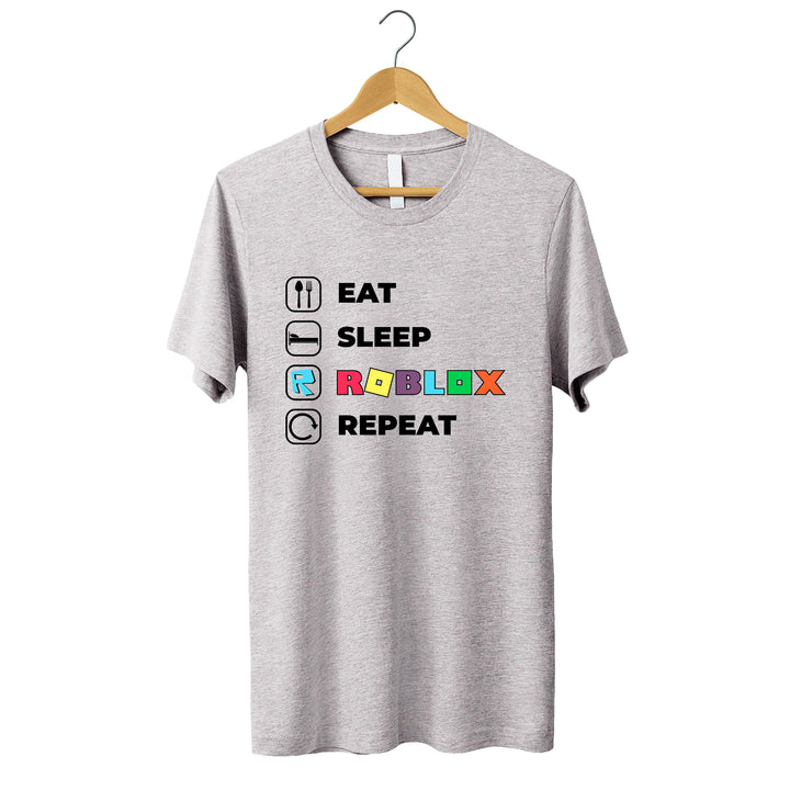 Eat Sleep Roblox Repeat Toddler T-shirt wokigi