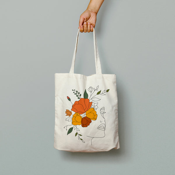 Rose woman Tote Bag