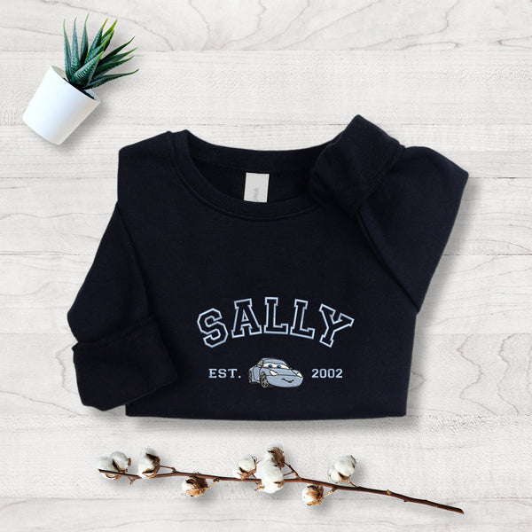 Personalized Disney Cars Sally Embroidered Youth Sweatshirt wokigi