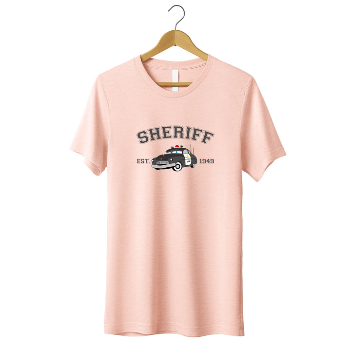 Personalized Disney Cars Sheriff Toddler T-shirt wokigi