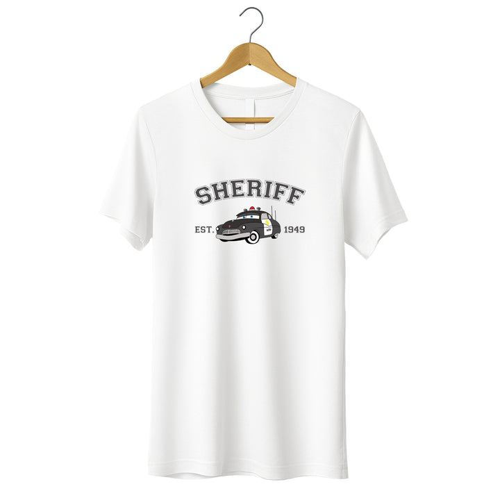 Personalized Disney Cars Sheriff Toddler T-shirt wokigi