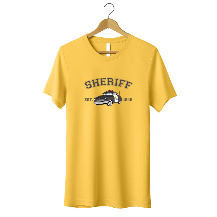 Personalized Disney Cars Sheriff Toddler T-shirt wokigi